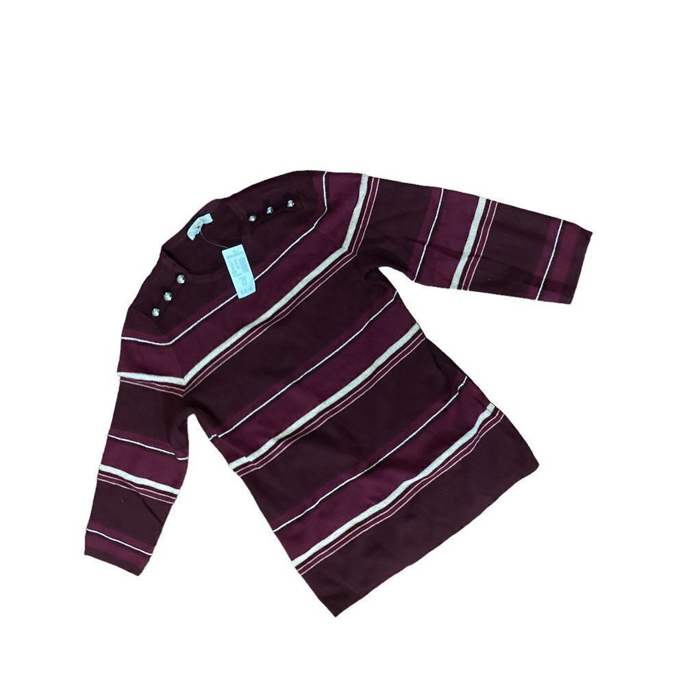 NEW‎ WITH TAGS DRESS BARN Established 1962 3/4 slv striped sweater MEDIUM